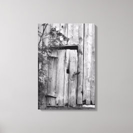 Ladudörr i svart och vitt Canvas Print