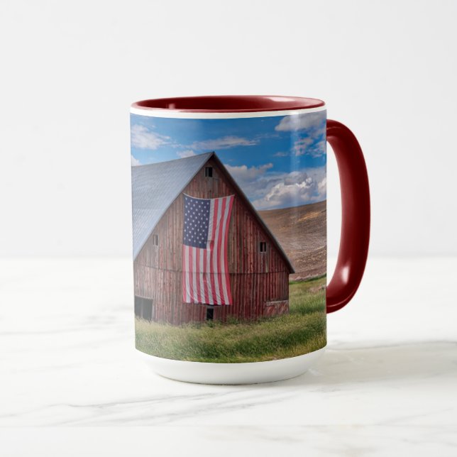 Ladugård med amerikanska flaggan | Colfax, Mugg (Framsida höger)