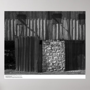 Ladugård och Stonework, UC Santa Cruz, mars 1962 Poster