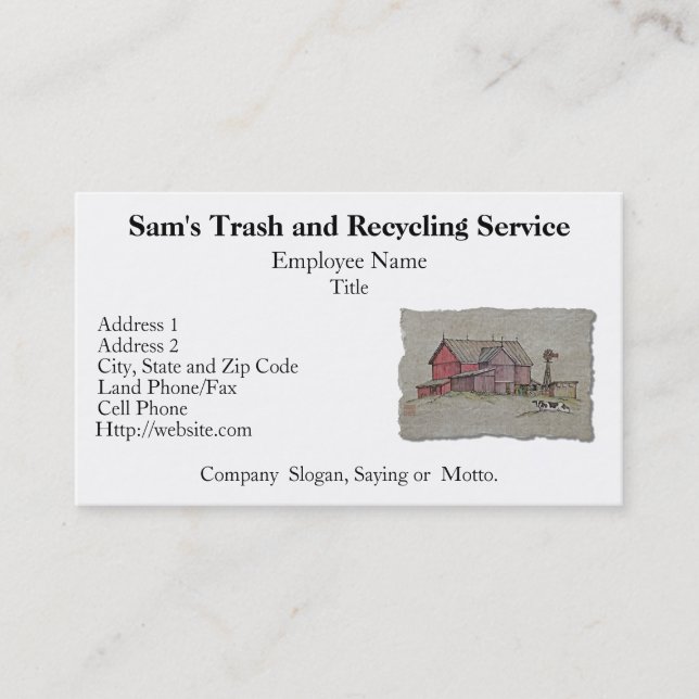 Ladugårdkvarn & ko visitkort (Framsida)