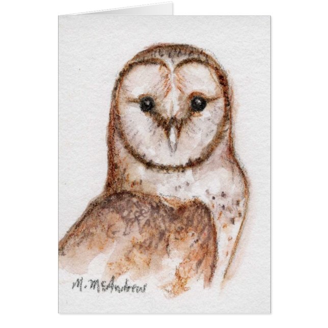 "Ladugårduggla ", OBS Kort (Framsidan)