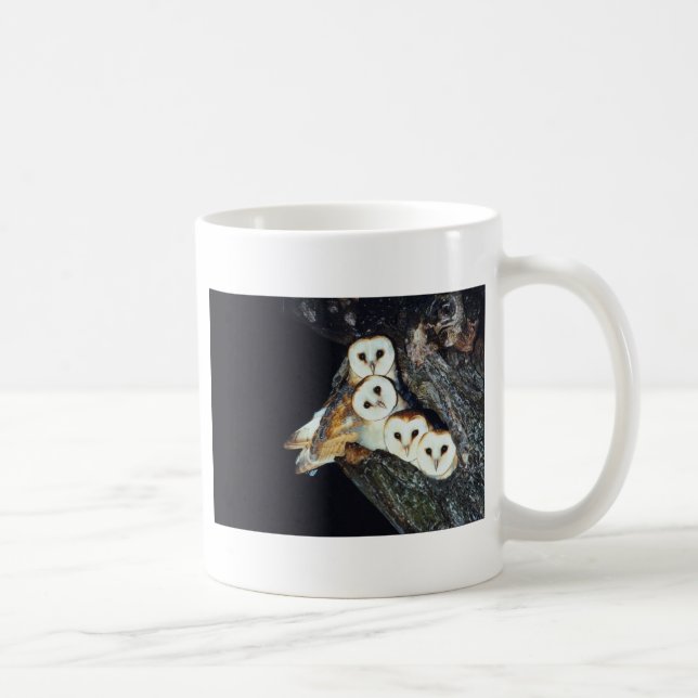 Ladugårdugglor i ett träd kaffemugg (Höger)