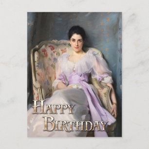 Lady Agnew av Lochnaw 1864 Grattis på födelsedagen Vykort