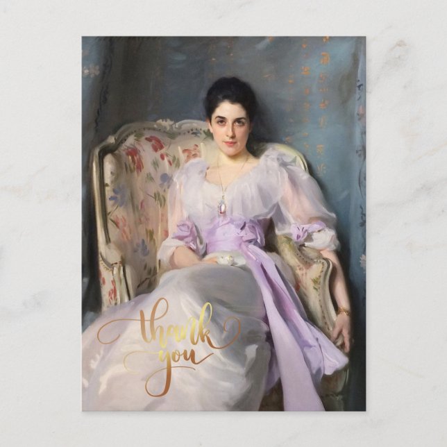 Lady Agnew av Lochnaw 1864  Tack Vykort (Framsida)