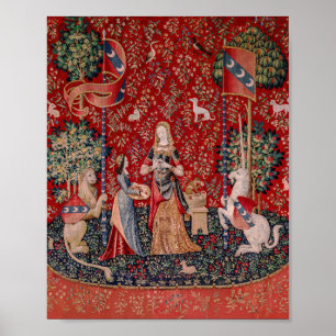 Lady and Unicorn Medieval Tapestry Smell Poster
