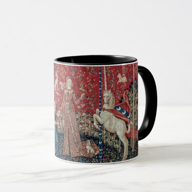 Lady and Unicorn Medieval Tapestry Taste Mugg (Framsida höger)