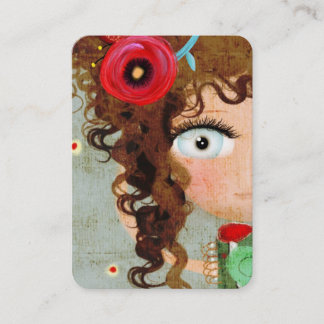 Lady Beautiful Eye Hair Grunge Business Card Visitkort