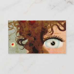 Lady Beautiful Eye Hair Grunge Visitenkort Visitkort