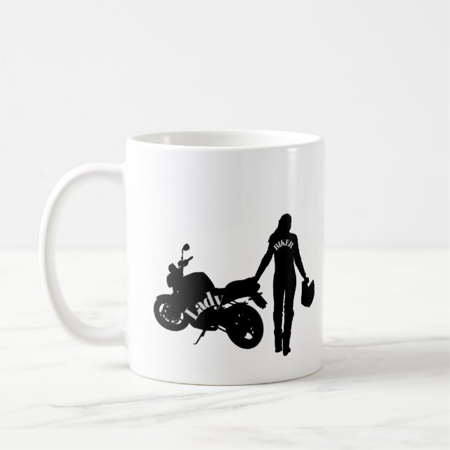 Lady BIKER  Kaffemugg (Vänster)