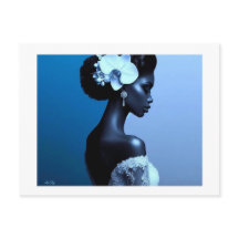 Lady Blue Vykort