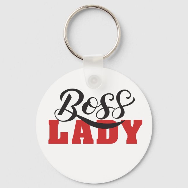 Lady Boss – Strong Confident Woman Design Nyckelring (Framsida)