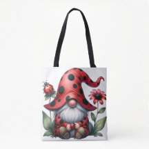 Lady Bug Gnome Handväskor