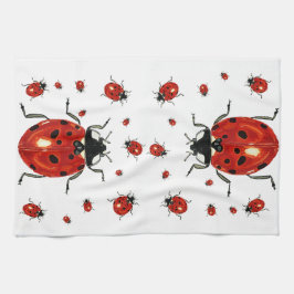 Lady Bug Microfiber Waffle Handduk Kökshandduk