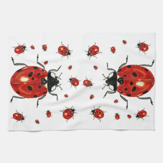 Lady Bug Microfiber Waffle Handduk Kökshandduk