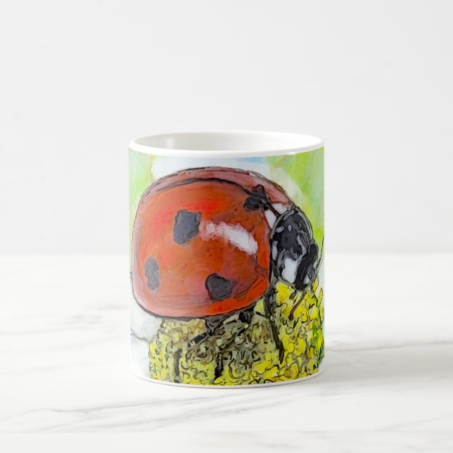 Lady Bug on A Daisy Kaffemugg (Center)