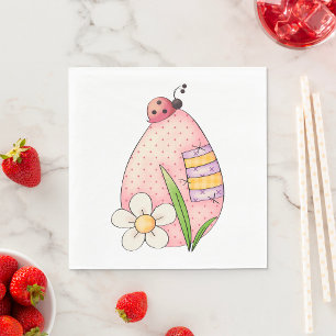 Lady Bug Påskägg Pappersservett