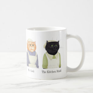 LADY CATS Vit mugg + Text