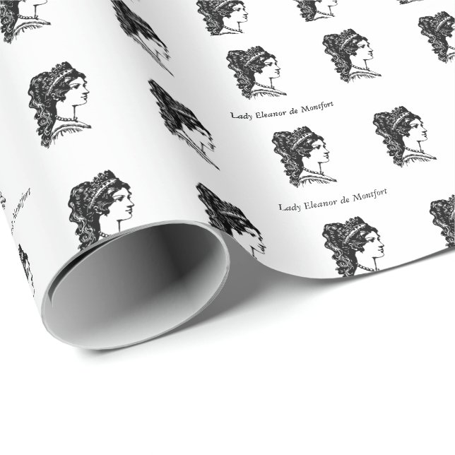 Lady Eleanor medeltida fantasibröllop Presentpapper (Rullad Hörn)