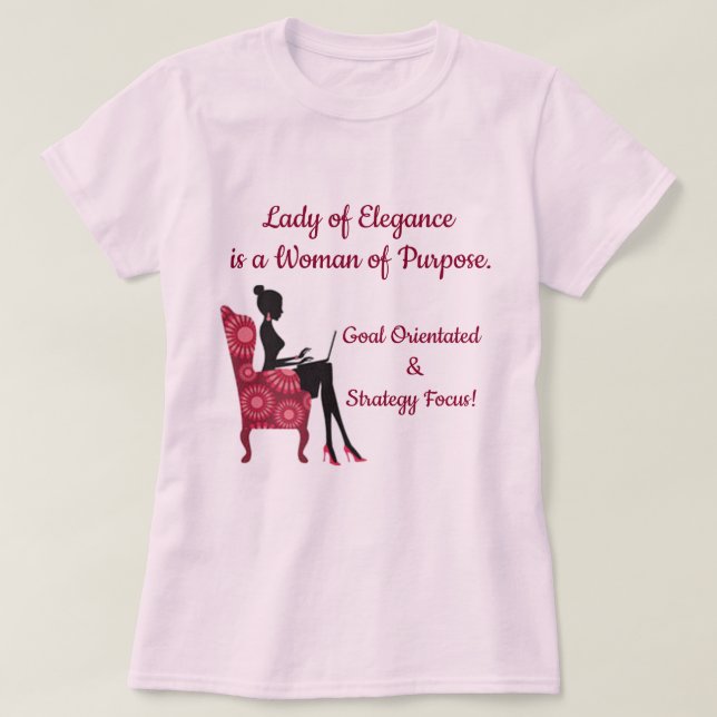 Lady Elegance Kollektion: Damer T Shirt (Design framsida)