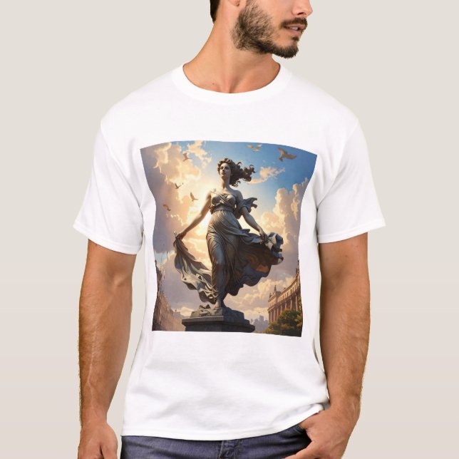 Lady Emansipasion – Guardian of Grace and Liberty T Shirt (Framsida)
