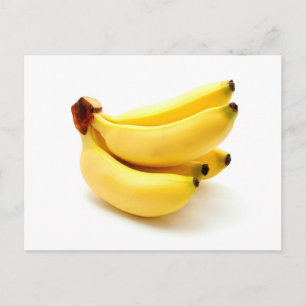 Lady Finger-bananer på en vit bakgrund Vykort