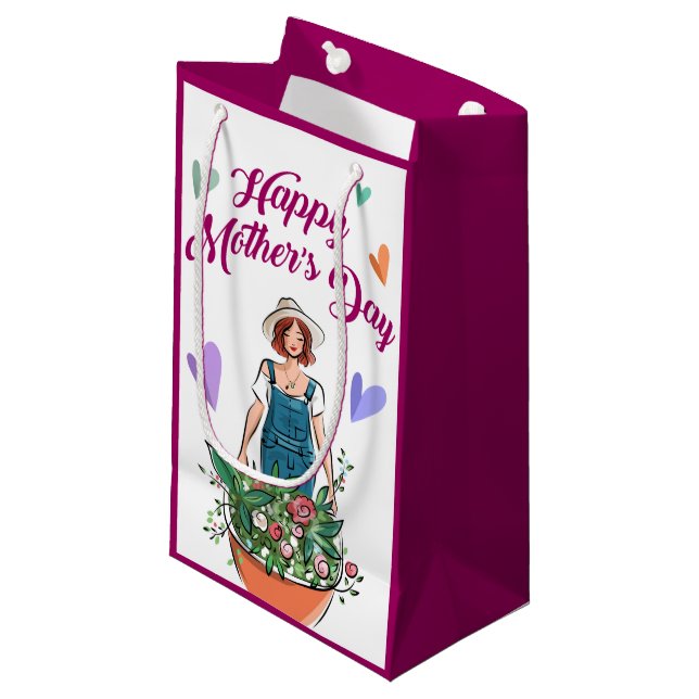 Lady Gardening Flowers Mother's Day (Framsidan Vinklad)