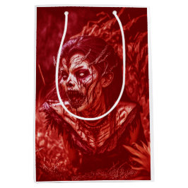 Lady Ghoul Snarling Amidst Plants