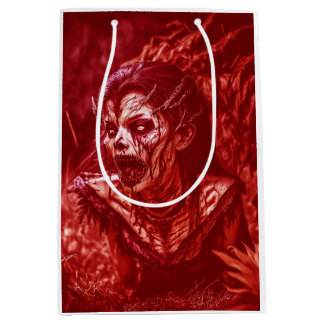 Lady Ghoul Snarling Amidst Plants