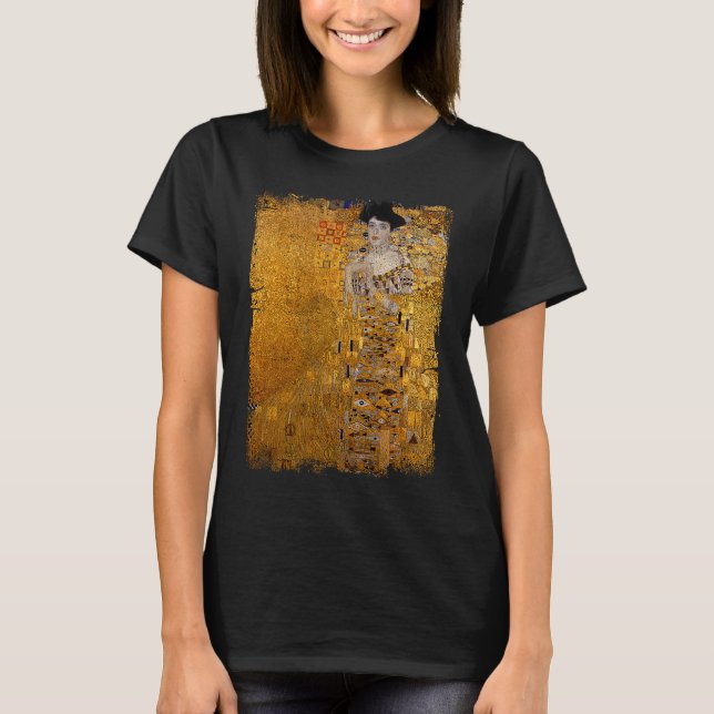 Lady In Gold By Gustav Klimt Famous Painting T Shirt (Framsida)