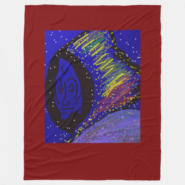 Lady in Wintertime Large Fleece Blanket (Framsidan)