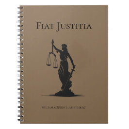 Lady Justice Studie Journal Brun Juridik Student Anteckningsbok
