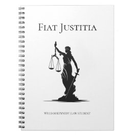 Lady Justice Studie Journal Vit Jurist Anteckningsbok