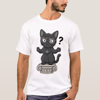 Lady Justice Svart Katt Filosofi & Juridik T-Shirt
