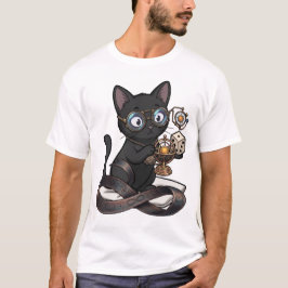Lady Justice Svart Katt Filosofi & Juridik T-Shirt