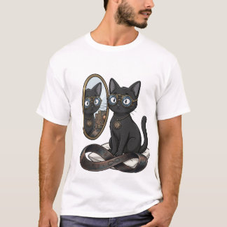 Lady Justice Svart Katt Filosofi & Juridik T-Shirt