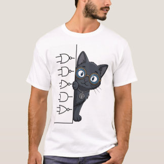 Lady Justice Svart Katt Filosofi & Juridik T-Shirt