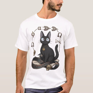 Lady Justice Svart Katt Filosofi & Juridik T-Shirt