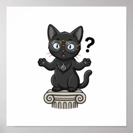 Lady Justice Svart Katt Juridikbyrå Vägg Affisch