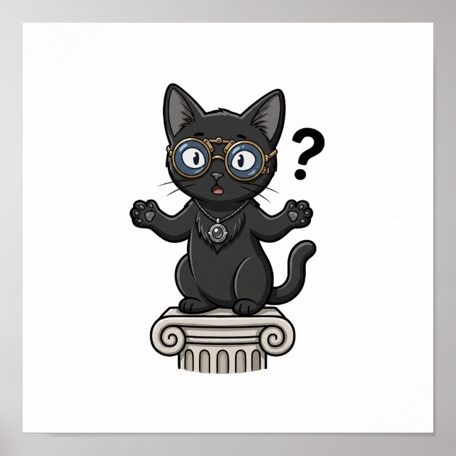 Lady Justice Svart Katt Juridikbyrå Vägg Affisch (Framsidan)