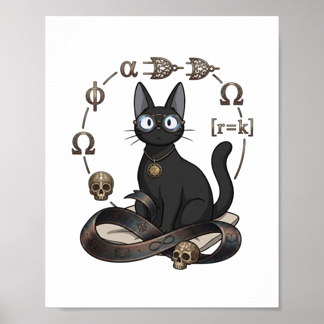 Lady Justice Svart Katt Juridikbyrå Vägg Affisch (Framsidan)