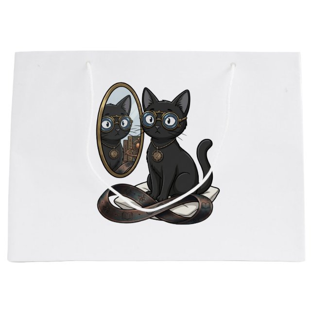 Lady Justice Svart Katt Lågstadentotebag (Framsidan)
