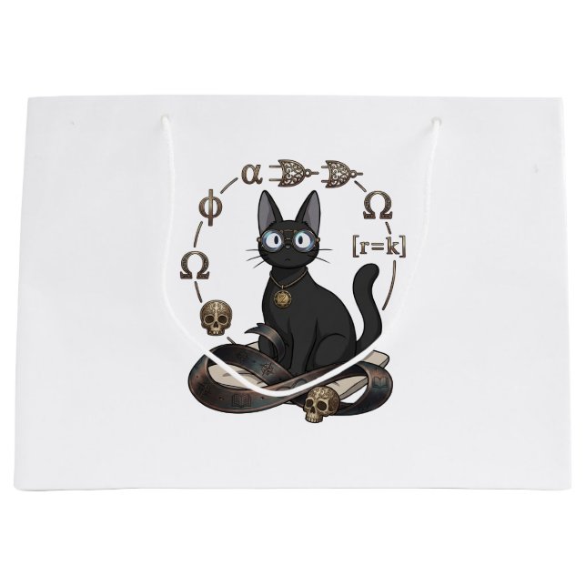 Lady Justice Svart Katt Lågstadentotebag (Framsidan)