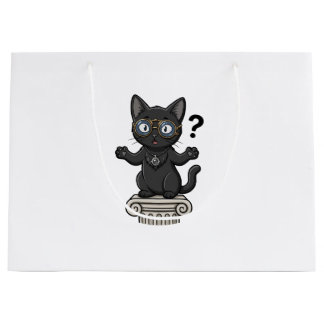 Lady Justice Svart Katt Law Student Tote Bag