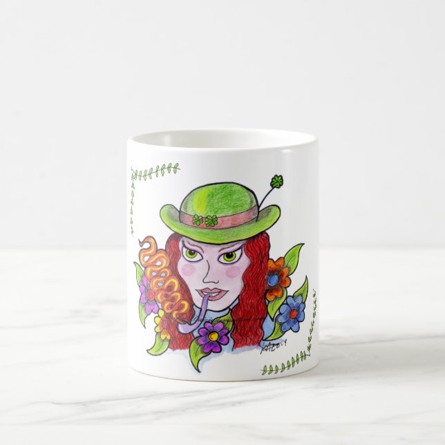 Lady Leprechaun Tattoo Flash Mugg (Center)