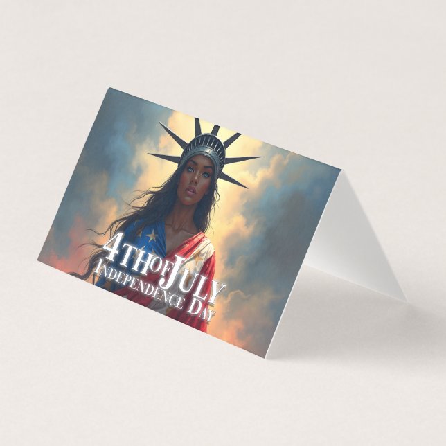 Lady Liberty Återuppfunnen – Ett Nytt Ansikte för  Kort (Framsida)