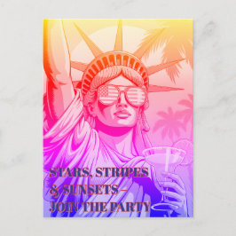 Lady Liberty firar 250-årsdagen - Festinbjudan Vykort