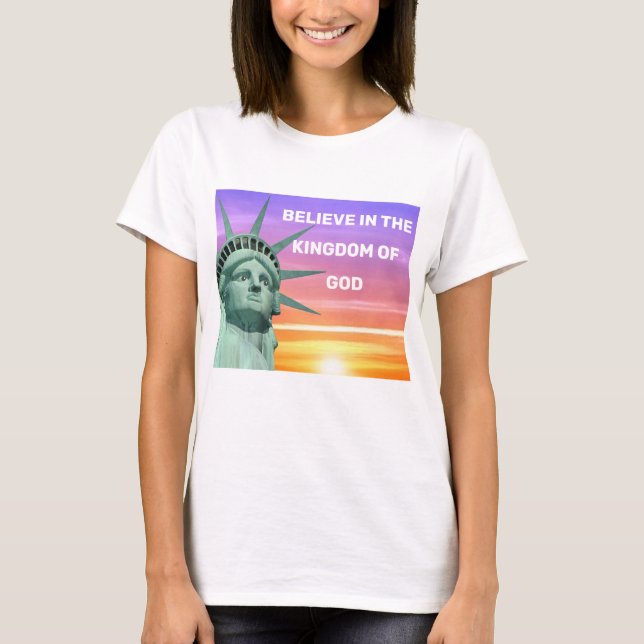 Lady Liberty och Guds rike T Shirt (Framsida)