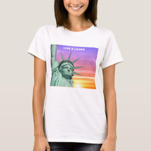 Lady Liberty och Sunrise T-Shirt