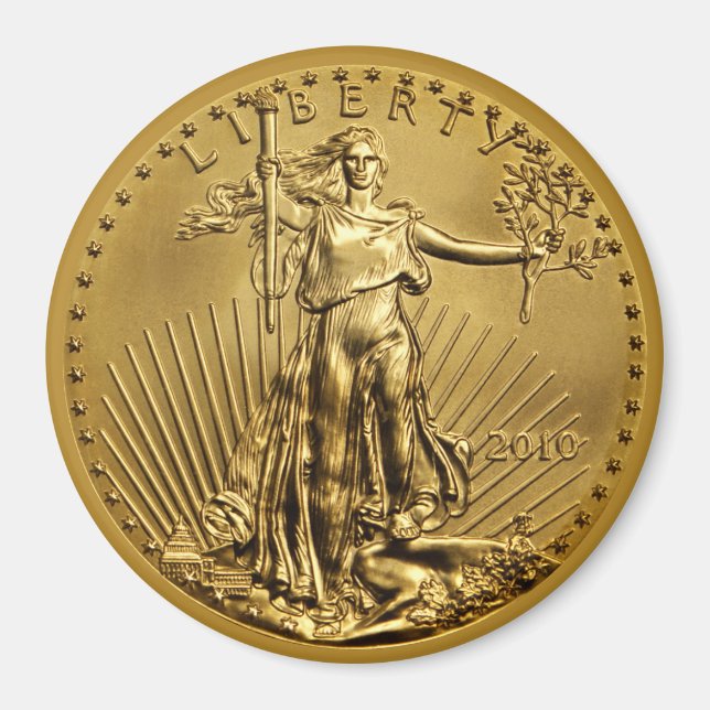 Lady Liberty US guldmynt magnet (Framsidan)