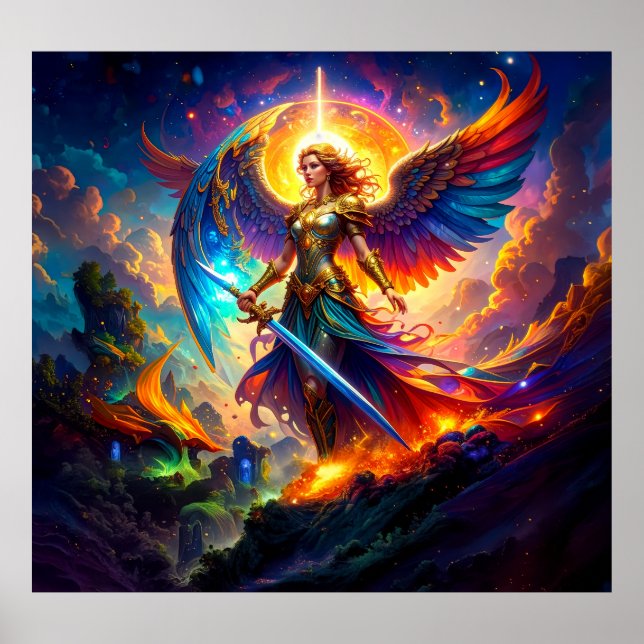 Lady Liberty Warrior Goddess Defender of Liberty Poster (Framsidan)